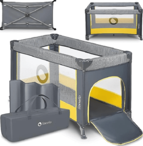 parque cuna de viaje portatil plegable para bebes , lionelo Stefi Cuna Bebe Parque Infantil Bebe Apertura Lateral colchoneta protección contra el Plegado